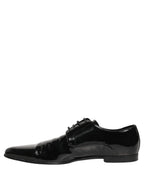 Black Leather Derby Dress Men Formal Shoes