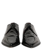 Black Leather Men Derby Dress Formal Shoes