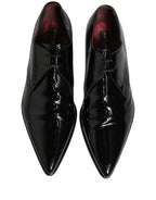Black Leather Men Derby Dress Formal Shoes