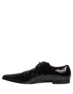 Black Leather Men Derby Dress Formal Shoes