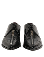 Black Leather Men Derby Dress Formal Shoes