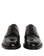 Black Leather Derby Dress Men Formal Shoes