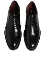Black Leather Derby Dress Men Formal Shoes