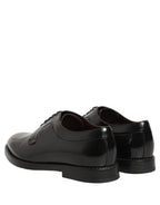 Black Leather Derby Dress Men Formal Shoes