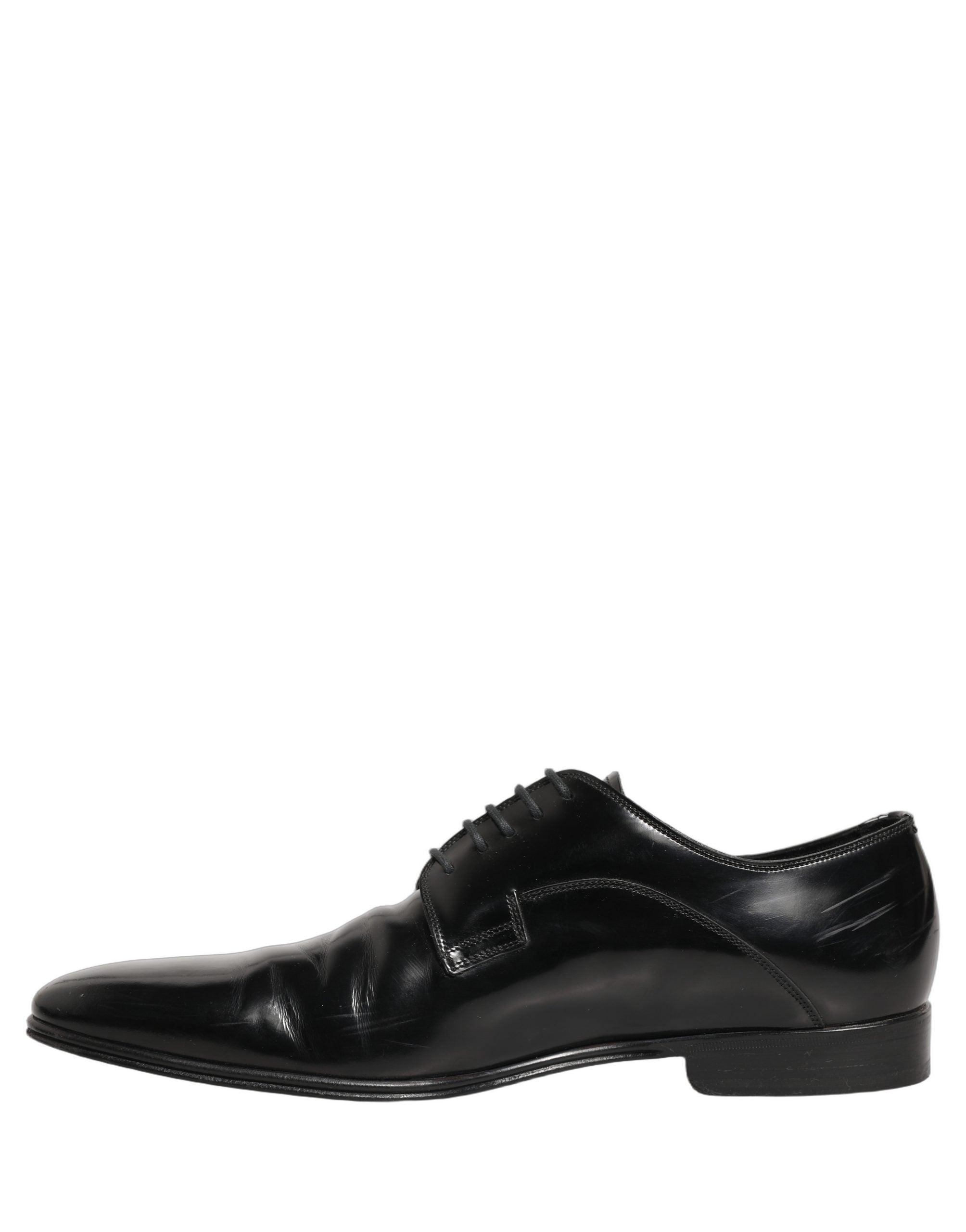 Black Leather Men Derby Dress Formal Shoes
