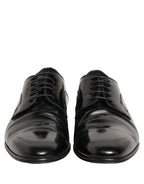 Black Leather Men Derby Dress Formal Shoes
