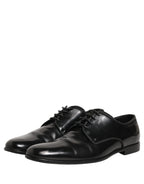 Black Leather Men Derby Dress Formal Shoes