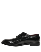 Black Leather Derby Dress Men Formal Shoes