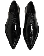 Black Leather Men Derby Dress Formal Shoes