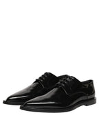 Black Leather Men Derby Dress Formal Shoes