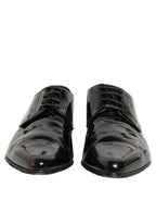 Black Leather Derby Dress Men Formal Shoes