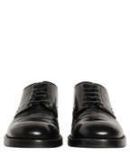 Black Leather Derby Dress Men Formal Shoes