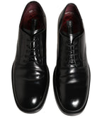 Black Leather Derby Dress Men Formal Shoes