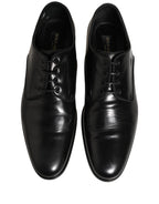 Black Leather Men Derby Dress Formal Shoes