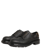 Dress Black Leather Lace Up Derby Men Shoes