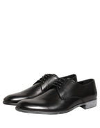 Dress Black Leather Lace Up Derby Men Shoes