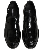Black Leather Formal Men Dress Loafers Shoes