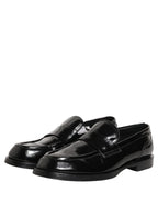 Black Leather Formal Men Dress Loafers Shoes