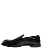 Black Leather Formal Men Dress Loafers Shoes