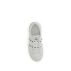 White Calf Leather Bos Taurus Sneakers