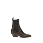 Brown Calf Leather Bos Taurus Ankle Boots