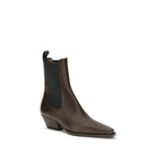 Brown Calf Leather Bos Taurus Ankle Boots