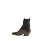 Brown Calf Leather Bos Taurus Ankle Boots