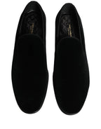 Black Velvet Loafers Formal Men Dress Shoes