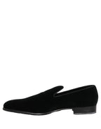 Black Velvet Loafers Formal Men Dress Shoes