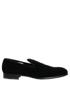 Black Velvet Loafers Formal Men Dress Shoes