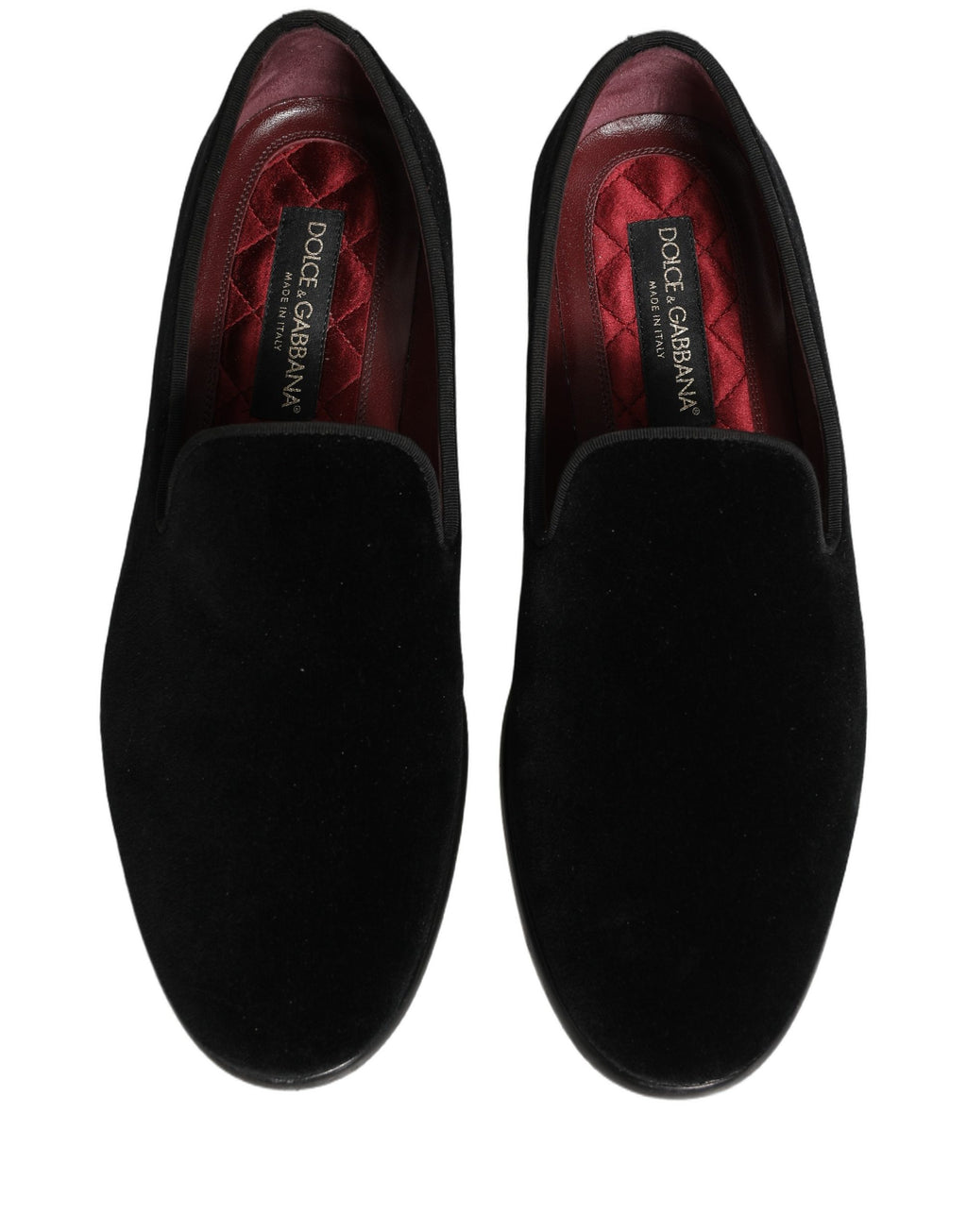 Black Velvet Cotton Loafers Formal Dress Shoes