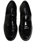 Black Leather Formal Men Dress Loafers Shoes