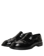 Black Leather Formal Men Dress Loafers Shoes