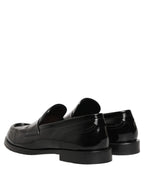 Black Leather Formal Men Dress Loafers Shoes