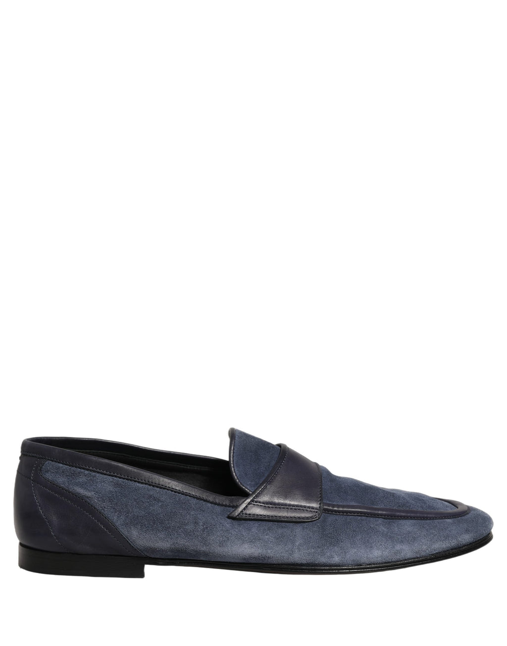 Blue Suede Leather Loafers Moccasins Shoes