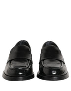 Black Leather Formal Men Dress Loafers Shoes