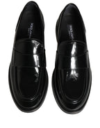 Black Leather Formal Men Dress Loafers Shoes