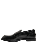 Black Leather Formal Men Dress Loafers Shoes