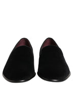 Black Velvet Loafers Formal Men Dress Shoes