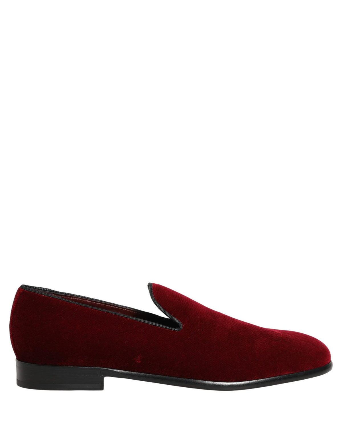 Maroon Velvet Slip On Dress Loafers Shoes
