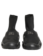 Black Slip On Wave Socks Men Sneakers Shoes