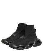 Black Slip On Wave Socks Men Sneakers Shoes