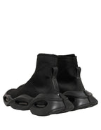 Black Slip On Wave Socks Men Sneakers Shoes