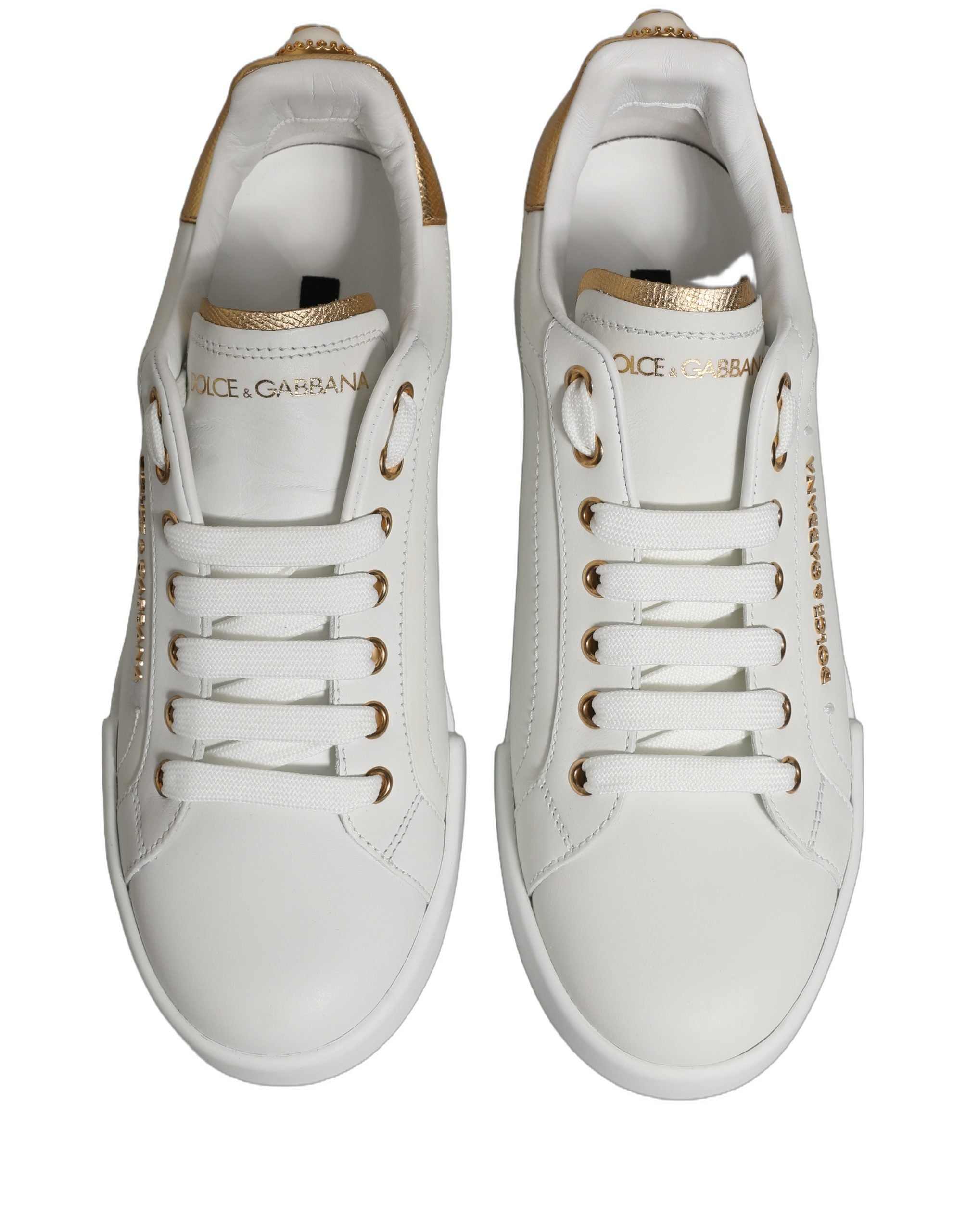 White Gold Embellished Low Top Sneakers Shoes