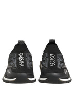 Black White Sorrento Slip-On Logo Sneakers Shoes