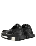 Black White Sorrento Slip-On Logo Sneakers Shoes