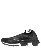 Black White Sorrento Slip-On Logo Sneakers Shoes