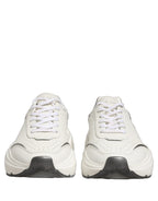 White Silver Daymaster Leather Low Top Sneakers Shoes