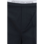 Black Cotton Bermuda Shorts