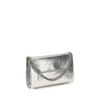 Silver Polyester Shoulder Bag